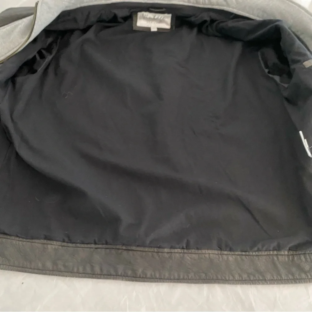 Vintage Leather Biker jacket Black SZ. L  NWOT - Picture 13 of 15